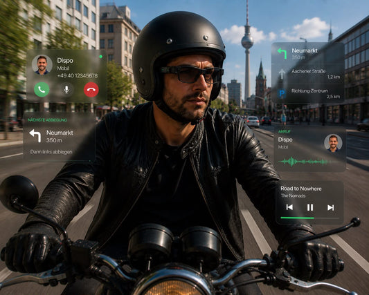 Smart glasses under a motorcycle helmet: what works, what doesn't